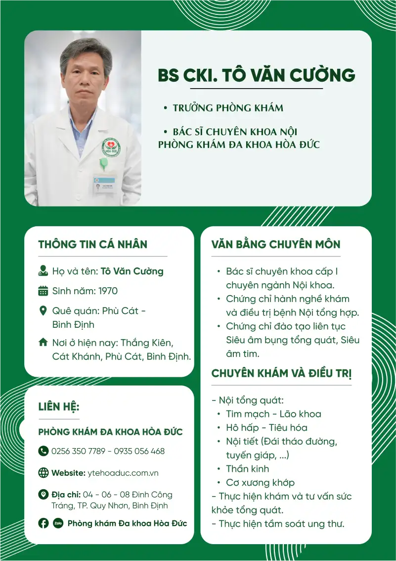 Bác sĩ CKI. Tô Văn Cường