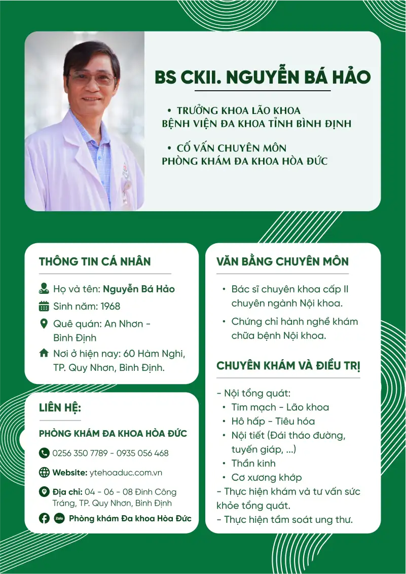 Bác sĩ CKII. Nguyễn Bá Hảo