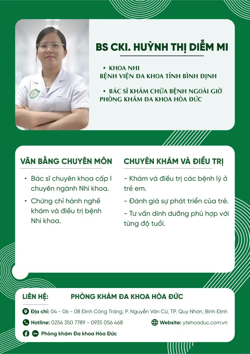 Bác sĩ CKI. Huỳnh Thị Diễm Mi