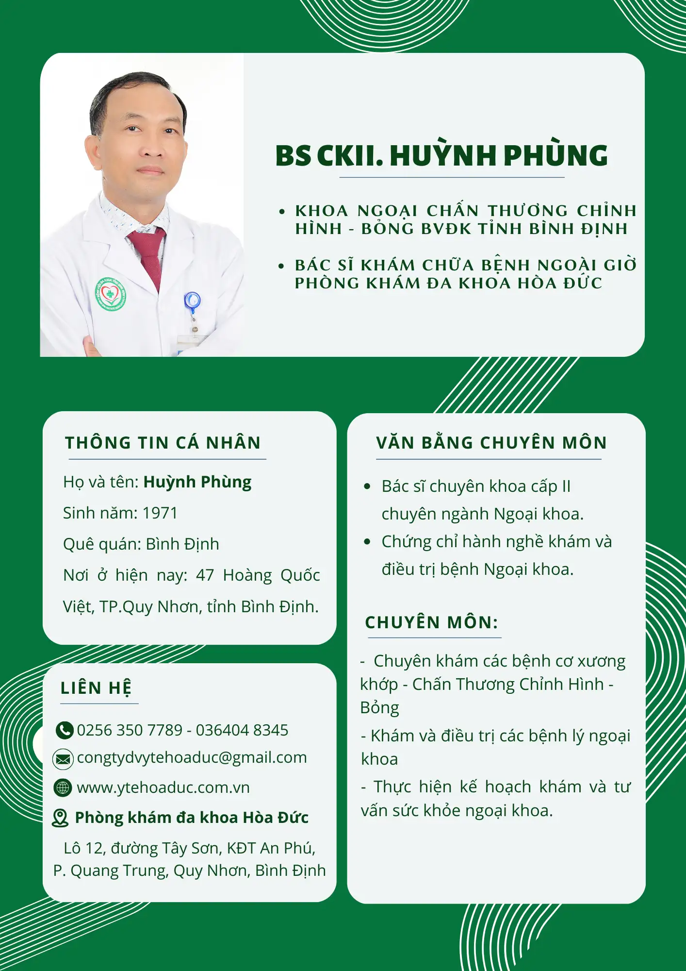 Bác sĩ Huỳnh Phùng - CV