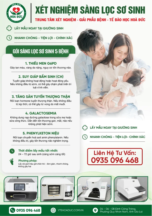 Xét nghiệm Sàng lọc Sơ sinh