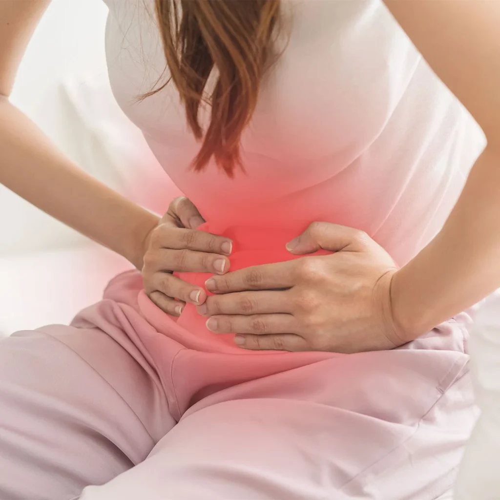 Stomach pain while travelling