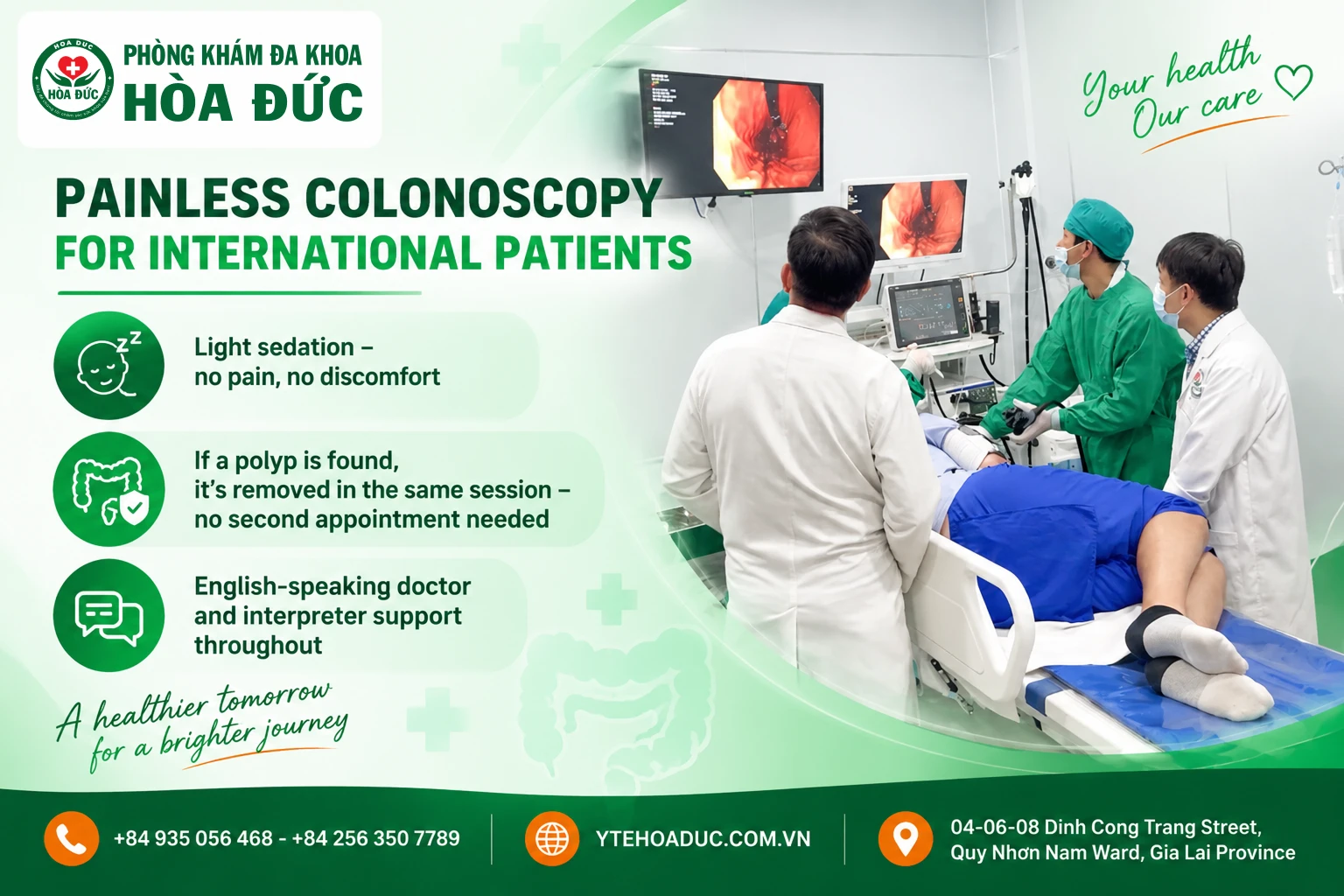 Painless Colonoscopy for international patients